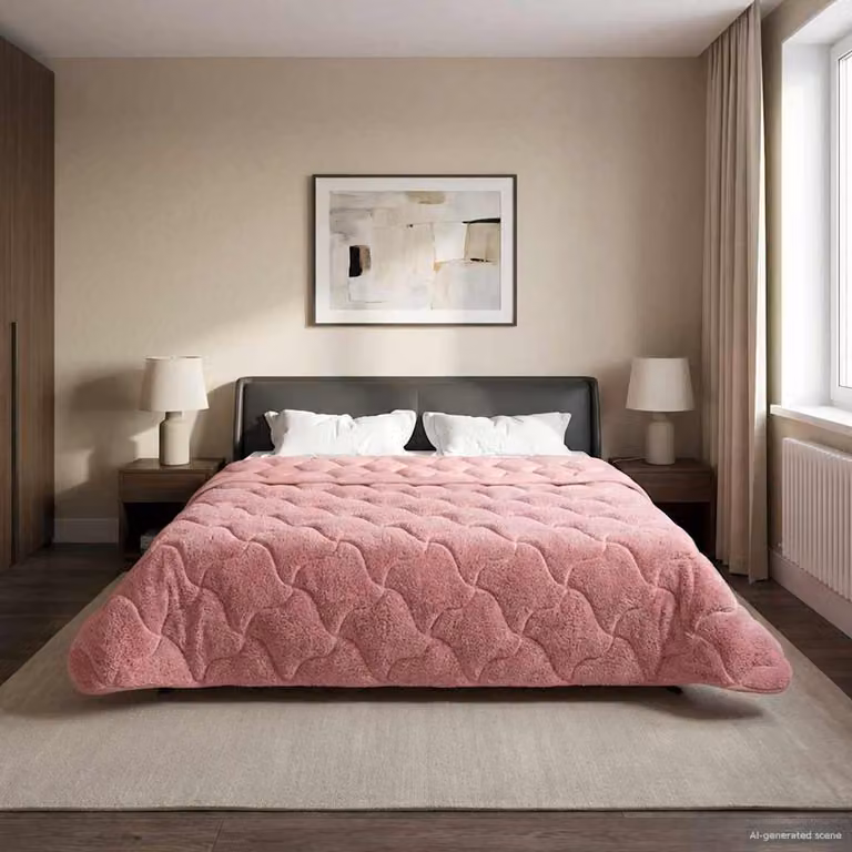 Piumone Completo Annuale vidaXL in Microfibra Rosa, Reversibile e Traspirante, L 200 x P 240 cm