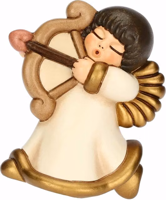 Statuetta Angelo Amore con arco e freccia Thun in ceramica bianca