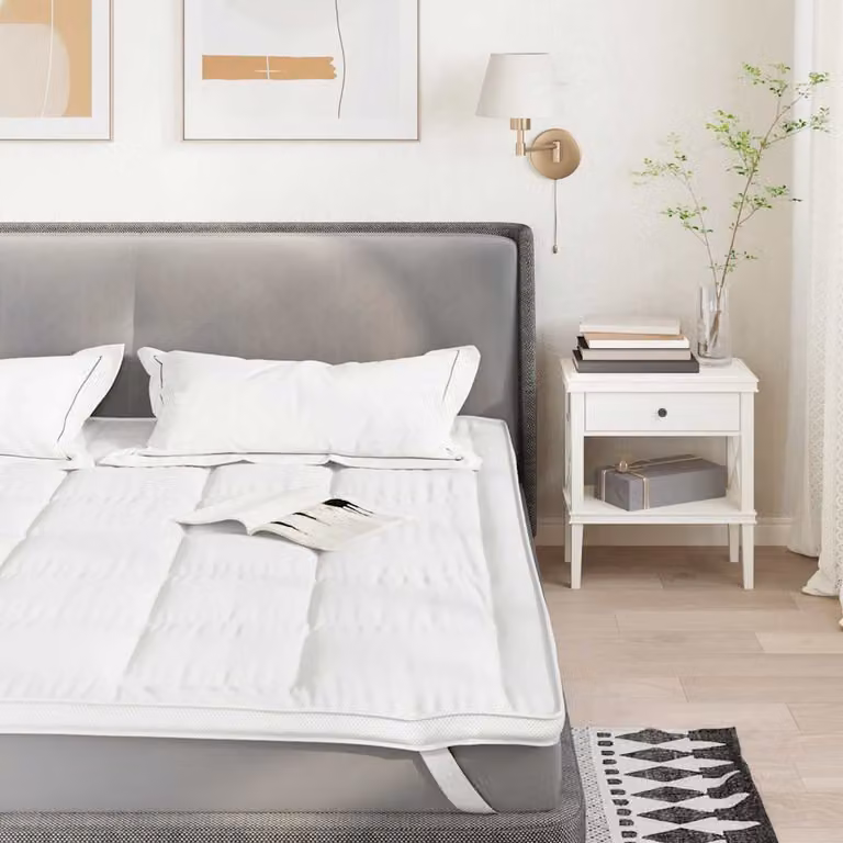 Coprimaterasso vidaXL in microfibra traspirante bianco 200 x 220 cm