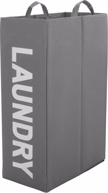 Portabiancheria con maniglie in tessuto e plastica grigio L/P/H: 19 x 39 x 55 cm