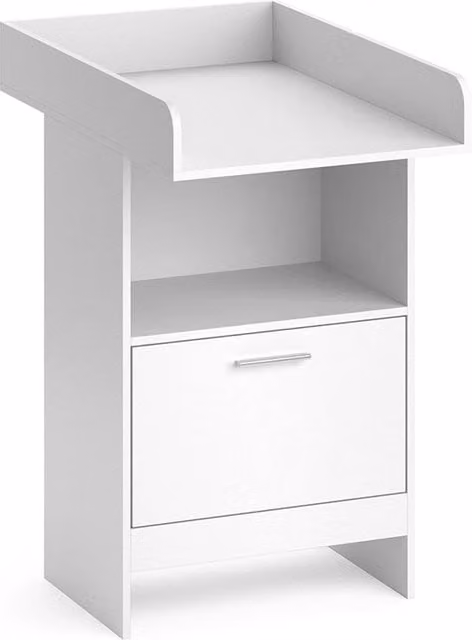 Fasciatoio Leo Vicco Bianco con cassetto L: 60 cm, P: 88 cm, H: 103 cm