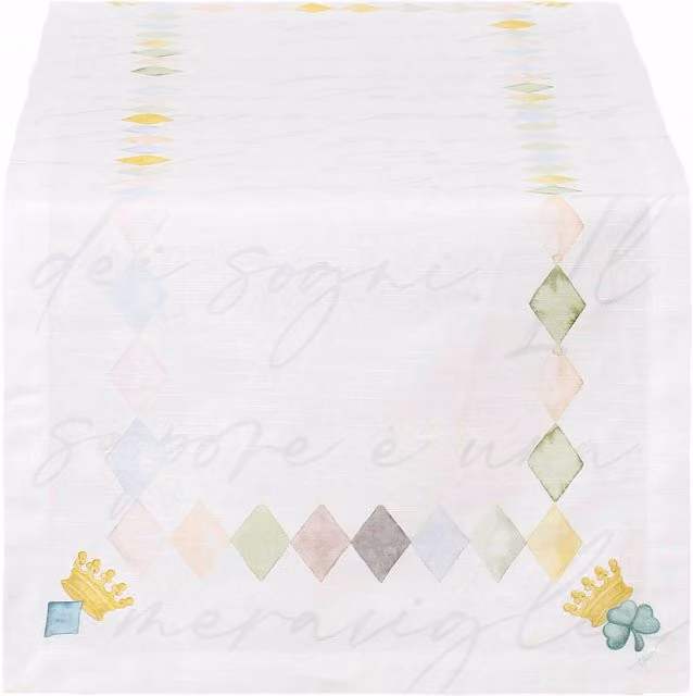 Runner Incanto di Primavera Thun con decorazione floreale multicolore