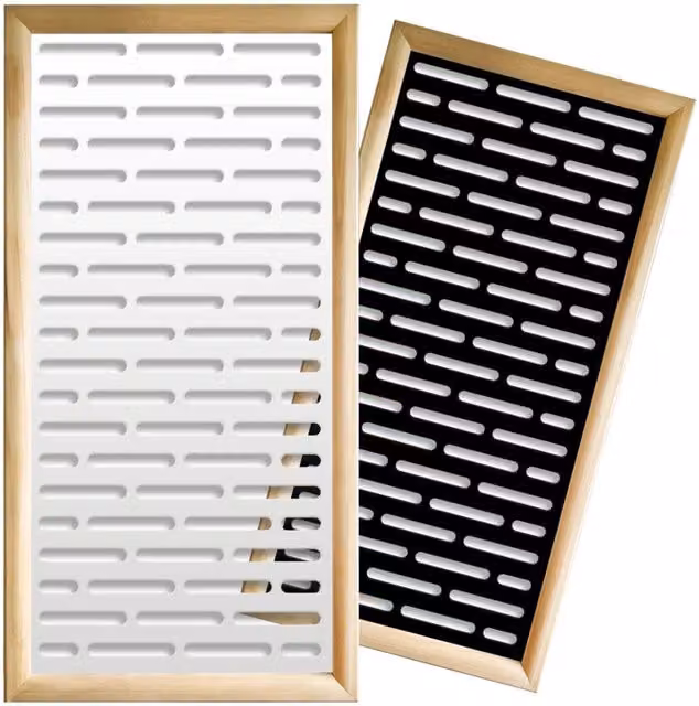 Paravent decorativo Signorbit in legno e PVC nero, L: 73 cm, H: 148 cm