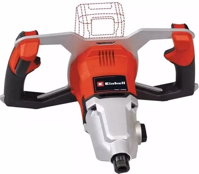 Einhell Miscelatore a Batteria Power X-Change 18V Brushless con 2 Velocità e Agitatore Ø120mm, Nero e Rosso