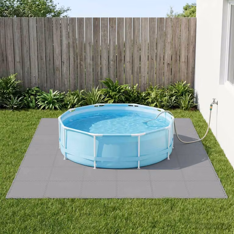 vidaXL Tappetino per piscina in schiuma EVA Grigio, 40 pezzi, 14,4 m²