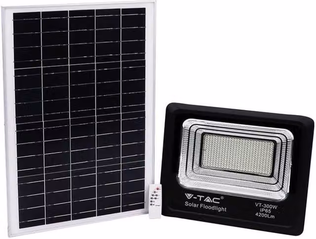 Farelight a LED V-TAC da 50 W, Luce Bianca Fredda 6000K, Colore Nero, IP65