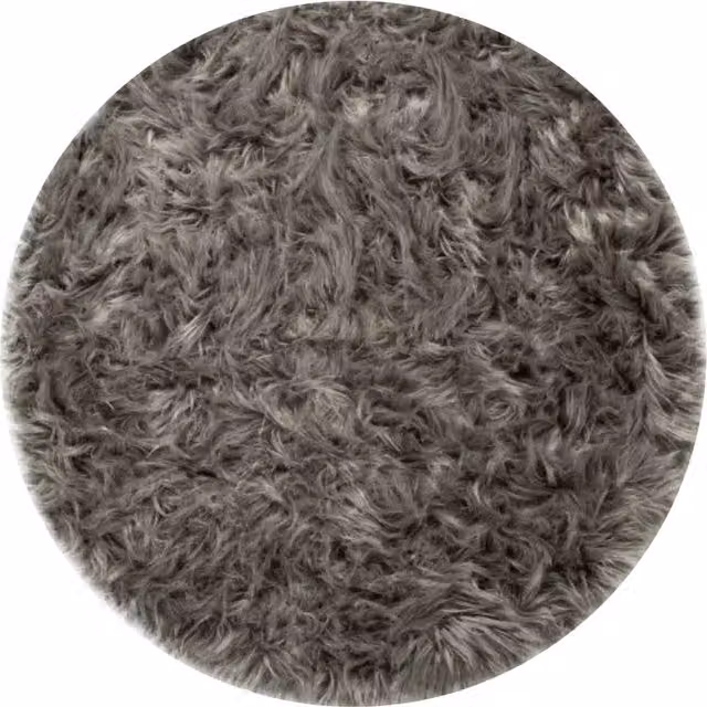 Tappeto rotondo a pelo alto Playara antracite Diametro: 90 cm