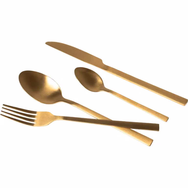 Servizio posate Amaris Gusto Casa in acciaio inox Oro Satinato, 24 pezzi
