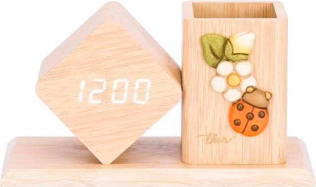 Organizer da tavolo multi-compartimento Country Bloom THUN in ceramica e legno beige