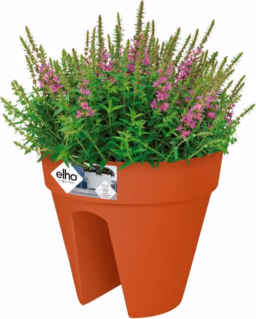 Vaso da fiori Elho in plastica marrone e arancione, L: 28,5 cm, P: 25,5 cm