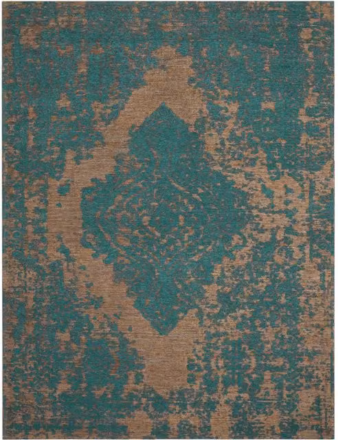 Tappeto a trama piatta Marbella turchese L: 160 cm, P: 230 cm