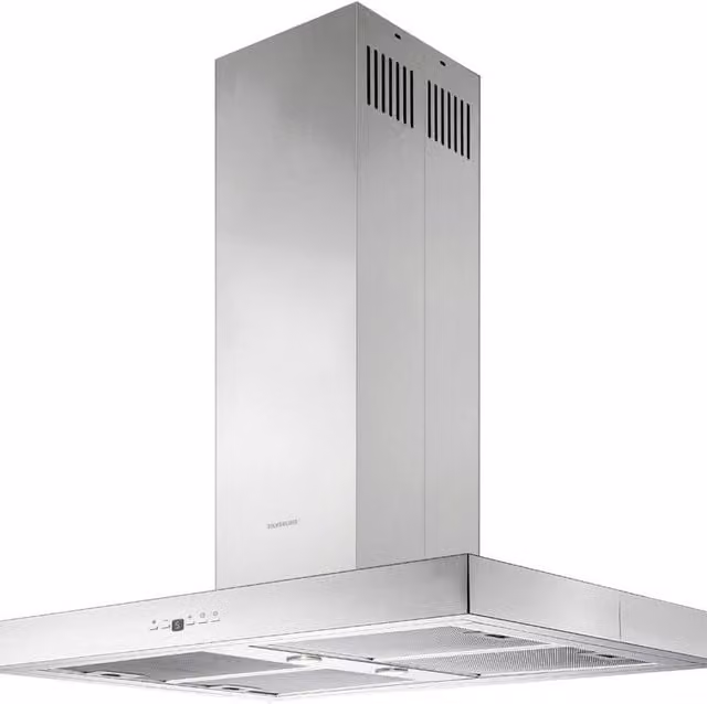 Cappa ad isola Silverline 4110 in acciaio inox argento con display LED e aspirazione da 577 m³/h