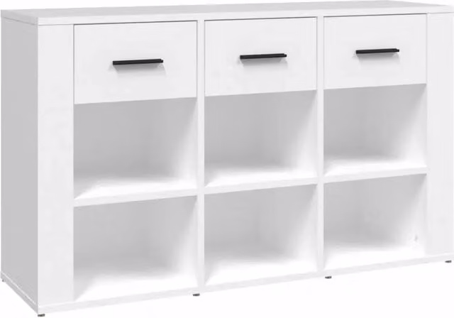 Credenza Buffet da pranzo Bianca in Legno Multistrato L: 100 cm, P: 30 cm, H: 59,5 cm