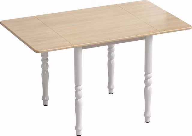 Tavolo pieghevole HOMCOM con piano ribaltabile effetto legno naturale, ideale per 2-6 persone, colore marrone e beige