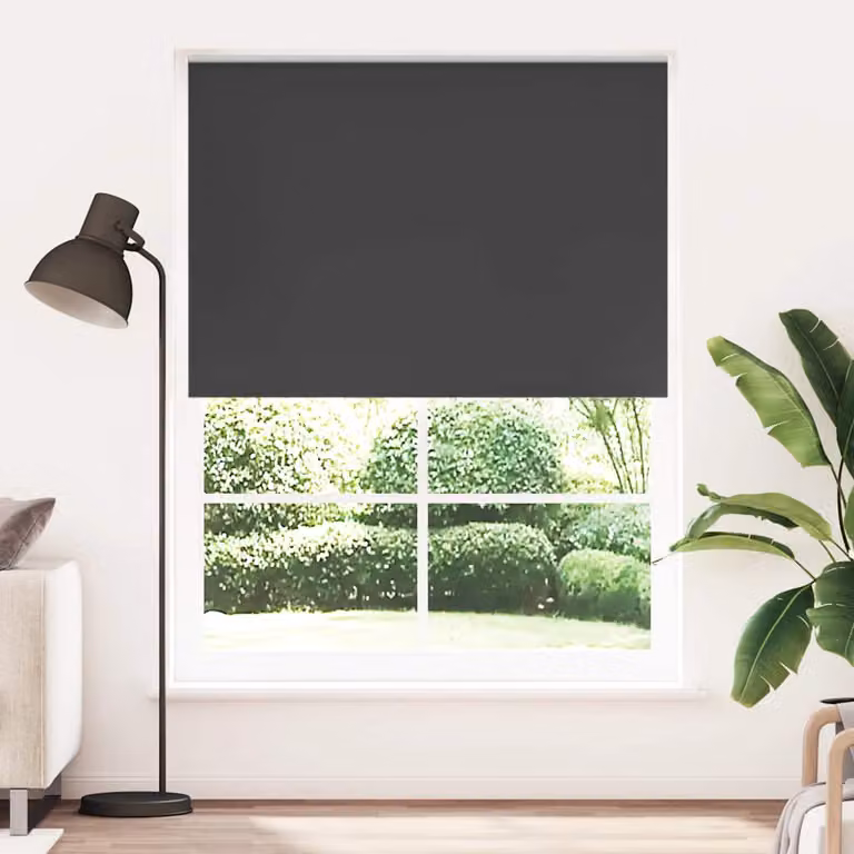 Tenda a rullo oscurante termoisolante vidaXL in poliestere, colore nero, L: 140 cm, H: 230 cm