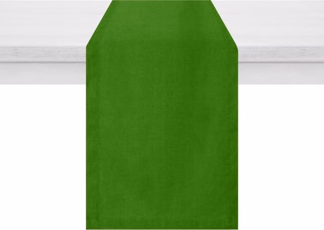 Runner da tavola Kasanova Basik in cotone verde L: 140 cm, P: 45 cm