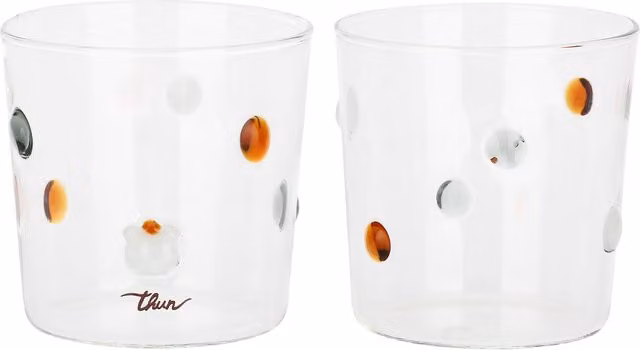 Set di 2 tumbler a pois Pure Elegance Nachtmann in vetro trasparente