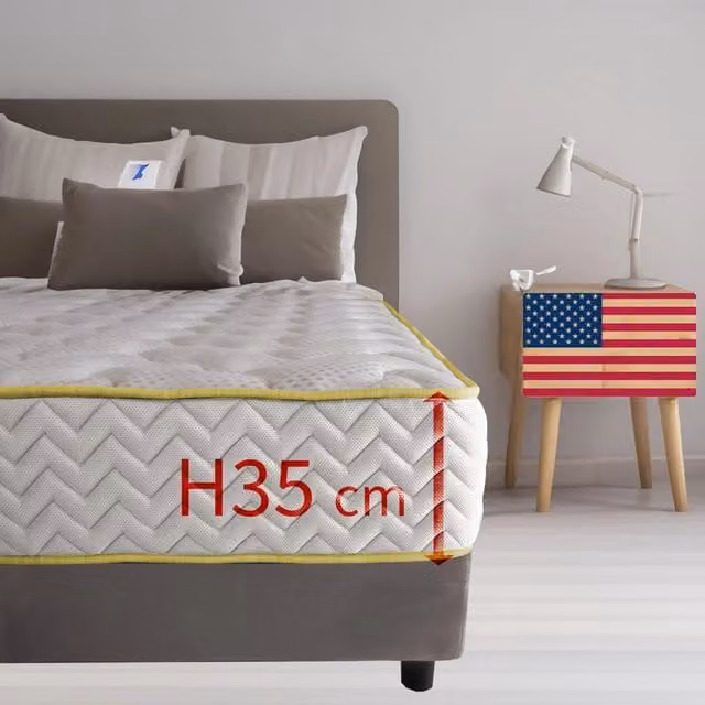 Materasso Memory Foam Comfy Line Boston35 Bianco, Altezza: 35 cm, L/P/H: 85 x 190 x 35 cm