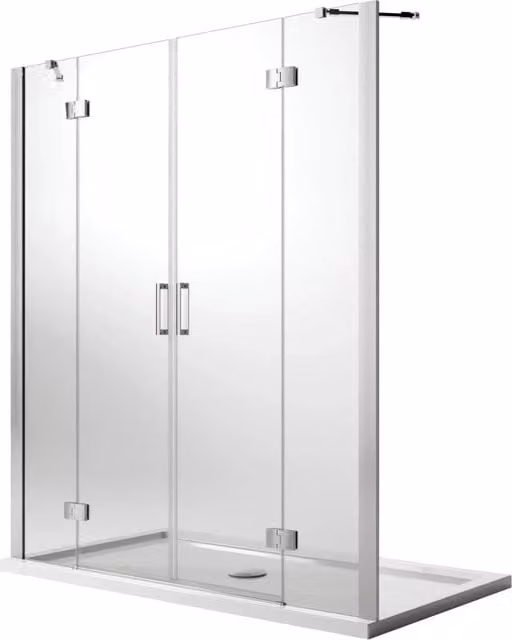 Porta Doccia Rettangolare IDRALITE Modello Flip con Anta e Vetro Trasparente Easy-Clean L: 175 cm, H: 190 cm
