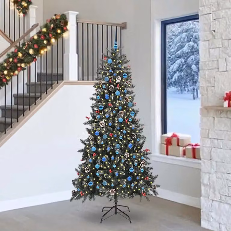 Albero di Natale artificiale moderno vidaXL Verde, Altezza: 240 cm