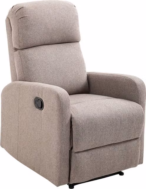 Poltrona Reclinabile HOMCOM con Poggiapiedi, Poltrona Relax Ergonomica in Tessuto Effetto Lino Grigio