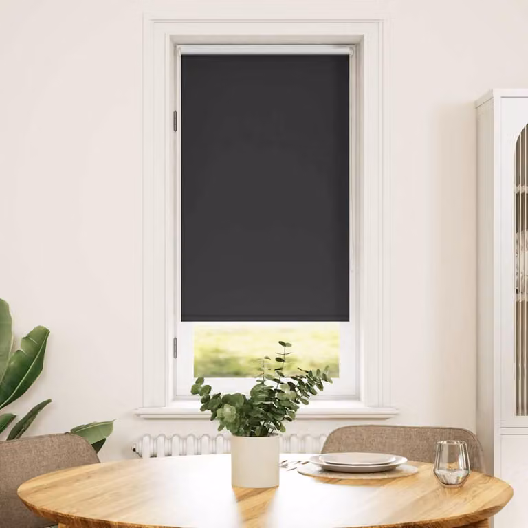 vidaXL Tenda a rullo oscurante termoisolante in poliestere, Nero, L: 40 cm, H: 100 cm