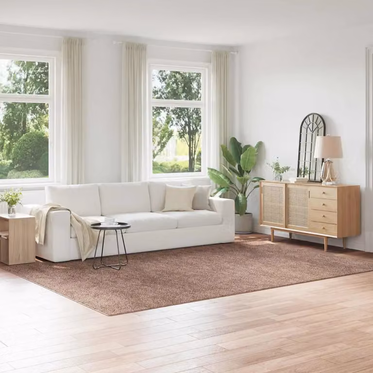 Tappeto Shaggy vidaXL Marrone Antiscivolo e Lavabile in Polipropilene L 240 x P 340 cm