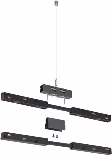 Connettore di alimentazione Ideal Lux EGO 210W nero in alluminio e metallo per sistemi a binario