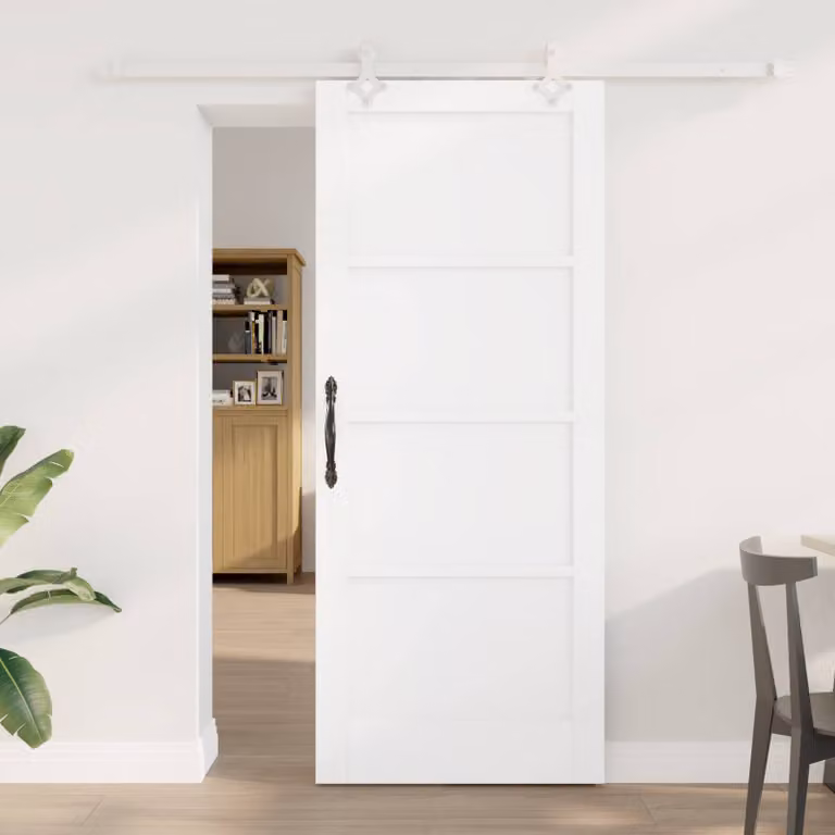 Porta scorrevole moderna vidaXL in legno bianco L: 83 cm x H: 202 cm