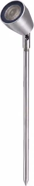 Luce LED da picchetto per illuminazione esterna decorativa in acciaio inossidabile argento con temperatura colore 4000K bianco naturale e protezione IP68 e IK10