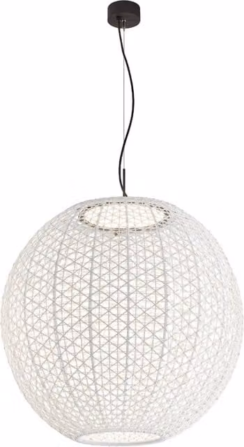 Lampada a sospensione outdoor Bover Nans Sphere bianca con tecnologia LED dimmabile