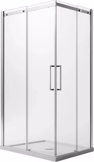 Box Doccia Rettangolare IDRALITE Prime Corner con Vetro Trasparente da 8mm e Trattamento EasyClean, L: 70 cm, P: 80 cm, H: 198 cm, Apertura a Scorrimento, Lato Sinistro
