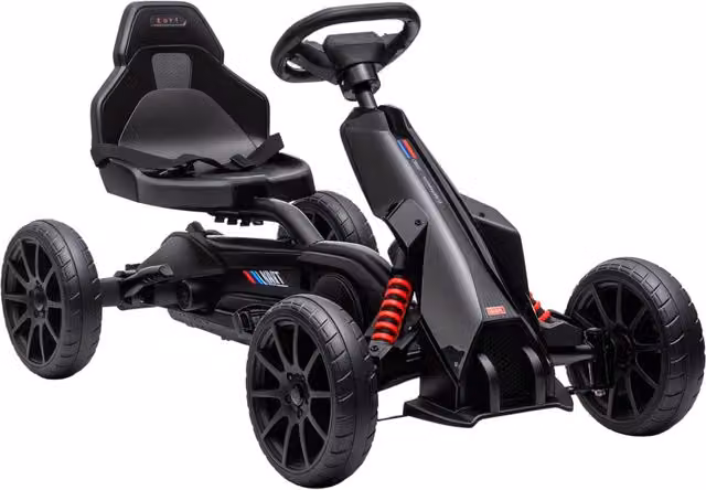 Triciclo a pedali zephmum per bambini dai 3 agli 8 anni con sella regolabile, nero, L 100 cm x P 58 cm x H 58,5 cm