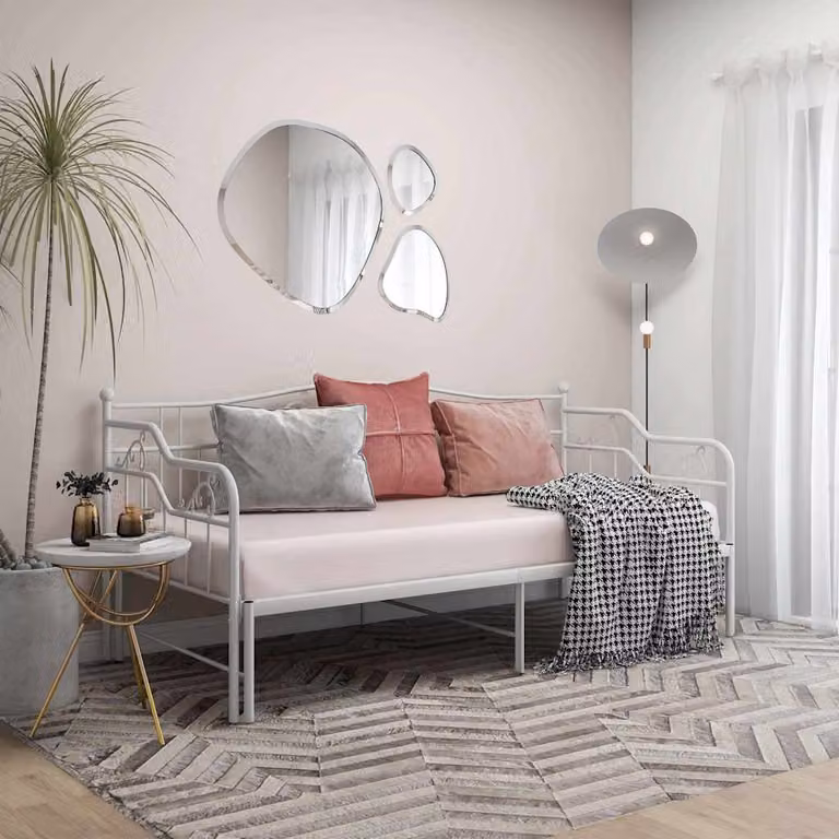 vidaXL Telaio Divano Letto Estrattibile in Metallo Bianco L 90 x P 200 cm