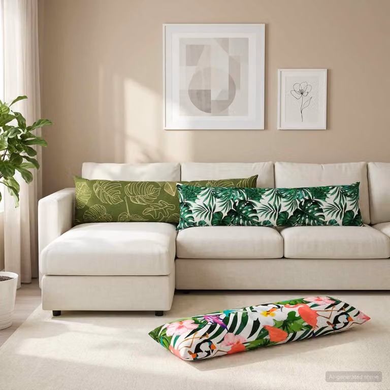 Cuscino rettangolare vidaXL HEERLEN multicolore in poliestere L 145 cm x P 40 cm