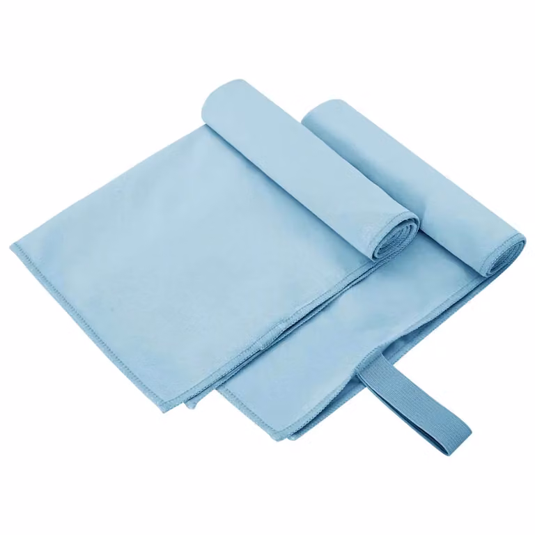 Set di 2 asciugamani sportivi in microfibra vidaXL, blu, L: 50 cm, P: 30 cm