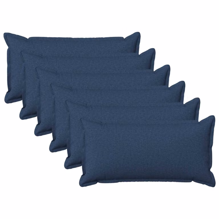 Set di 6 federe vidaXL HOUTEN blu, L/P: 40 x 80 cm