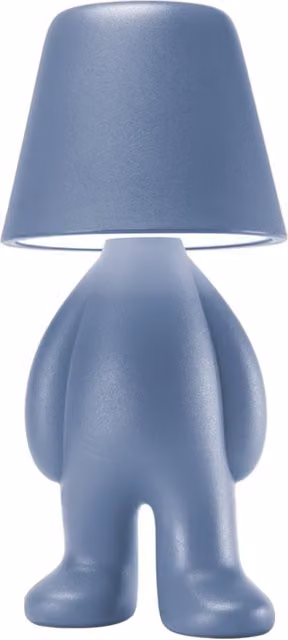 Lampada da tavolo Qeeboo Bigger Brother blu con tecnologia LED e design moderno