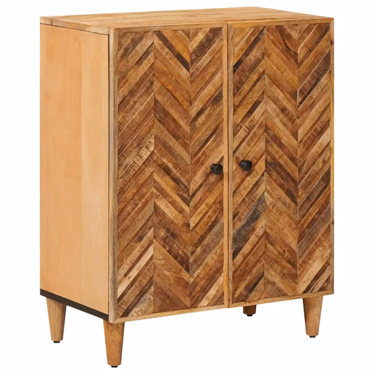 Armadio da soggiorno vidaXL in legno di mango marrone con ante a battente L 60 cm, P 33,5 cm, H 75 cm