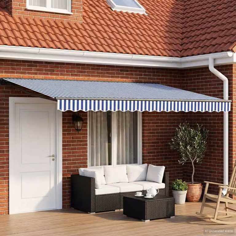 vidaXL Cornice per Tenda Manuale con LED in Alluminio e Poliestere, con Telecomando, Montaggio a Parete, disponibile in Blu, Bianco o Antracite