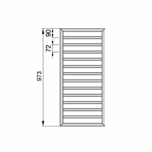 Termoarredo porta asciugamani Zehnder Subway in acciaio inossidabile colore argento H: 97 cm, L: 45 cm