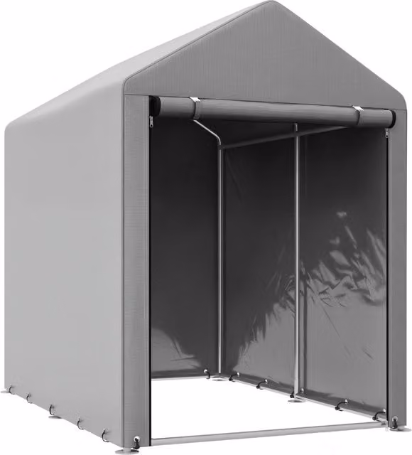 Tenda Garage per Attrezzi da Giardino Xylo in Metallo Grigio L: 120 cm, P: 179 cm, H: 165 cm