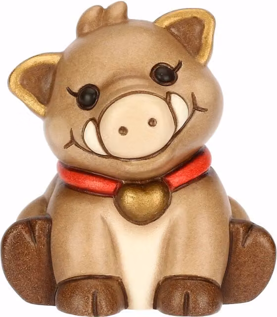 Statuetta Cinghiale Charlie THUN in ceramica marrone