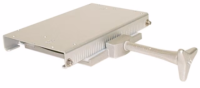 Slitta standard in alluminio colore argento L: 32,0 cm, P: 20,5 cm, H: 5,0 cm