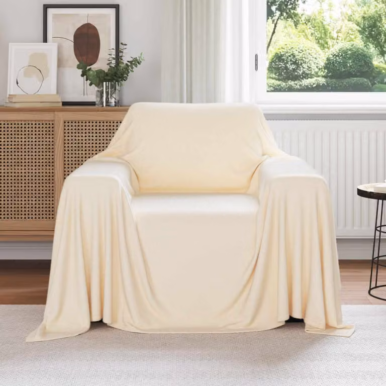 Coperta in pile morbida vidaXL beige L 210 cm x P 140 cm