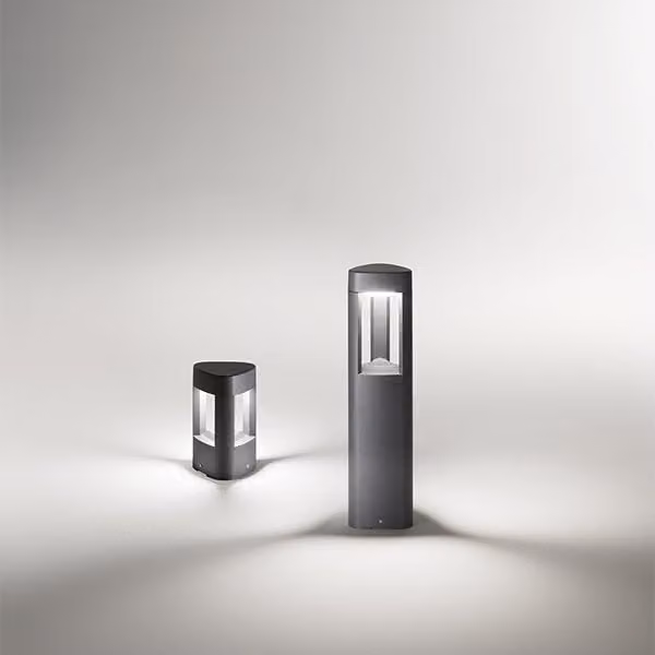Gea Janet Palo Outdoor LED grigio e nero per giardino con protezione IP54
