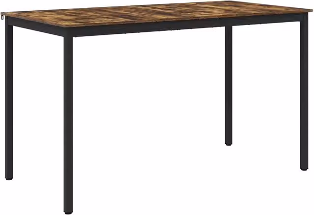 Tavolo Bar Moderno Rettangolare in Legno e Metallo Marrone L: 180 cm, P: 90 cm, H: 105 cm