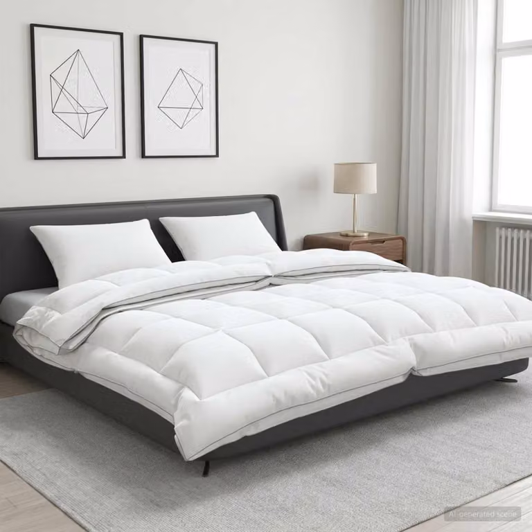 Set di piumone e cuscini 3 pz vidaXL 4 stagioni bianco 200 x 240 cm