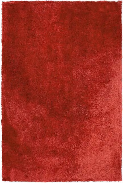 Tappeto shaggy Beliani rosso in misto cotone e poliestere, L: 300 cm, P: 200 cm, H: 3 cm