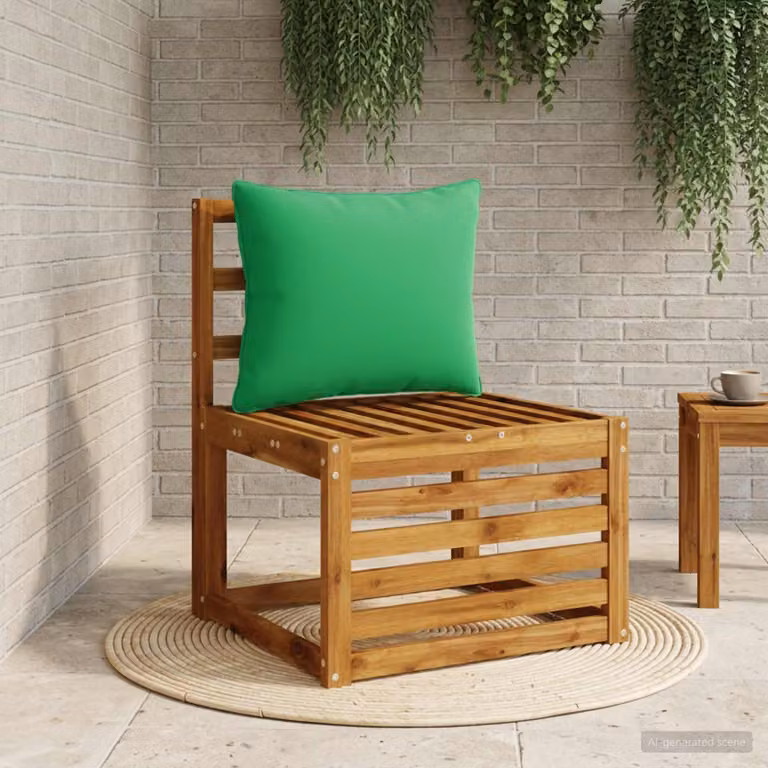 Cuscino per schiena vidaXL PUTTEN verde in 100% poliestere